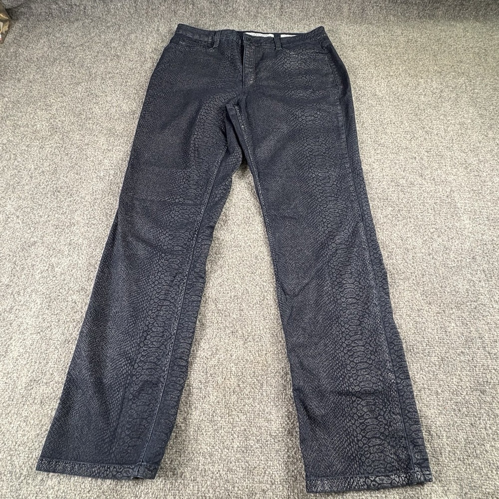Jones New York Jeans Lexington Straight Women's 16‎ Blue Snake Print Whimsigoth